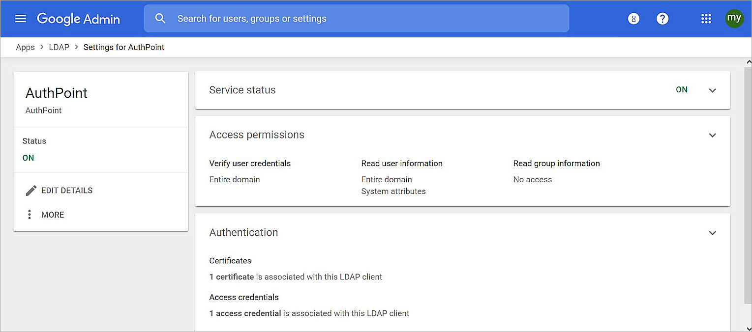Screenshot of google workspace picture